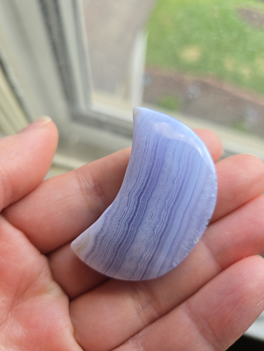 Blue Lace Agate Moon